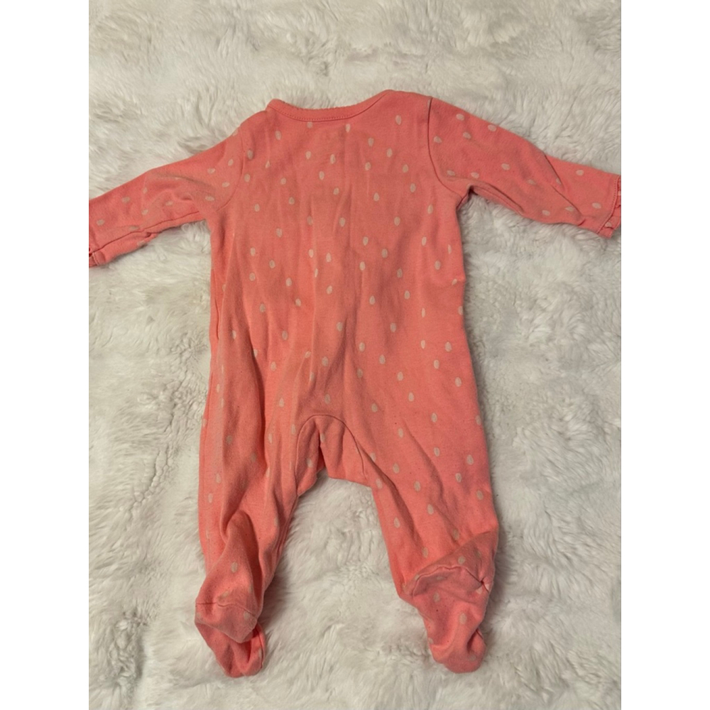 Carter’s Just One You Little Sister Footed Sleeper 3M Pink Polka Dot - Picture 2 of 5